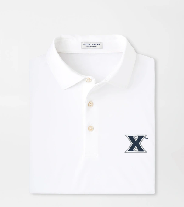 Xavier Solid Performance Jersey Polo in White