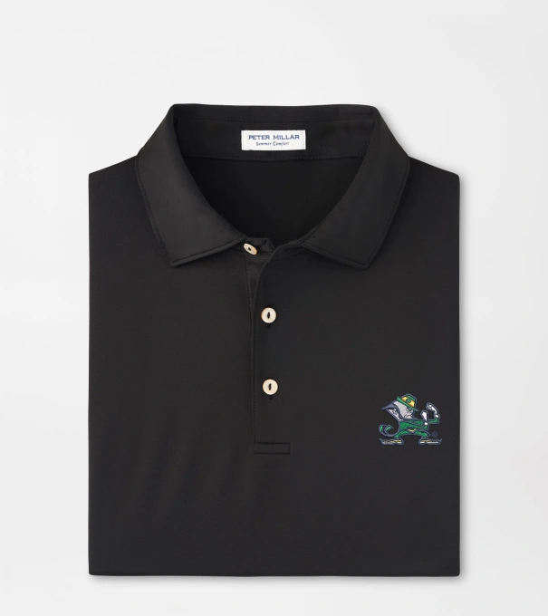 Notre Dame Fighting Irish Solid Performance Jersey Polo in Black
