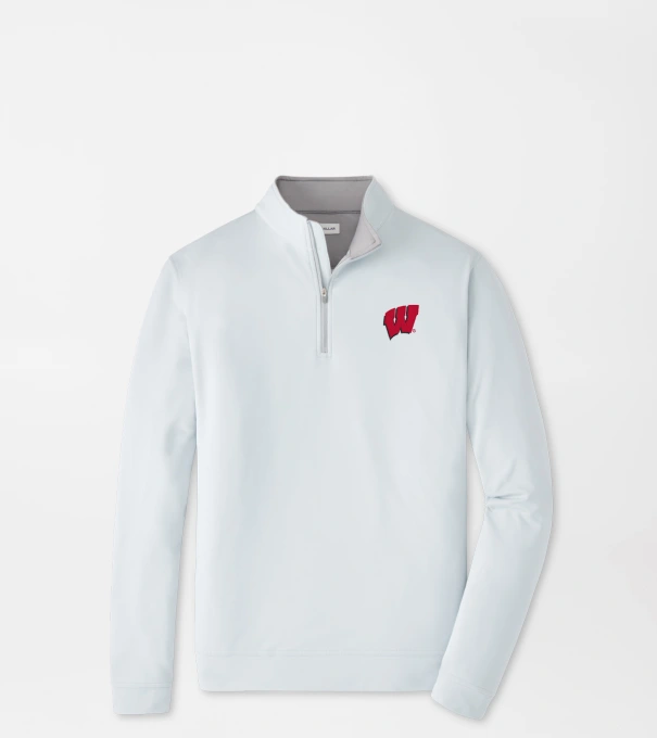 Wisconsin Perth Performance Quarter-Zip in British Grey