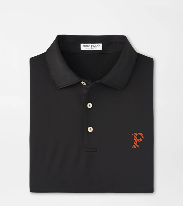 Princeton Tigers Solid Performance Jersey Polo in Black