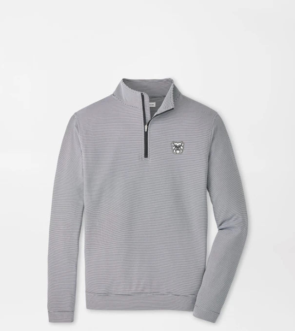 Butler Perth Sugar Stripe Performance Quarter-Zip in Black/White