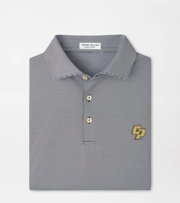 CalPoly Jubilee Stripe Performance Polo in Black