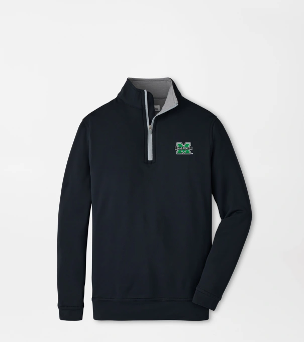 Marshall Perth Youth Performance Quarter-Zip in Black