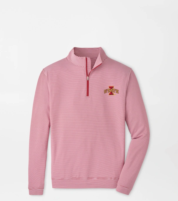 Iowa State Perth Sugar Stripe Performance Quarter-Zip in Crimson1/White