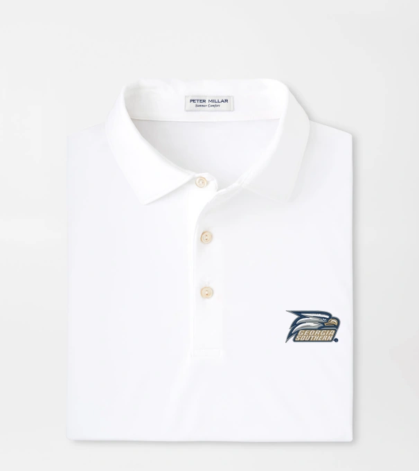 Georgia Southern Solid Performance Jersey Polo in White