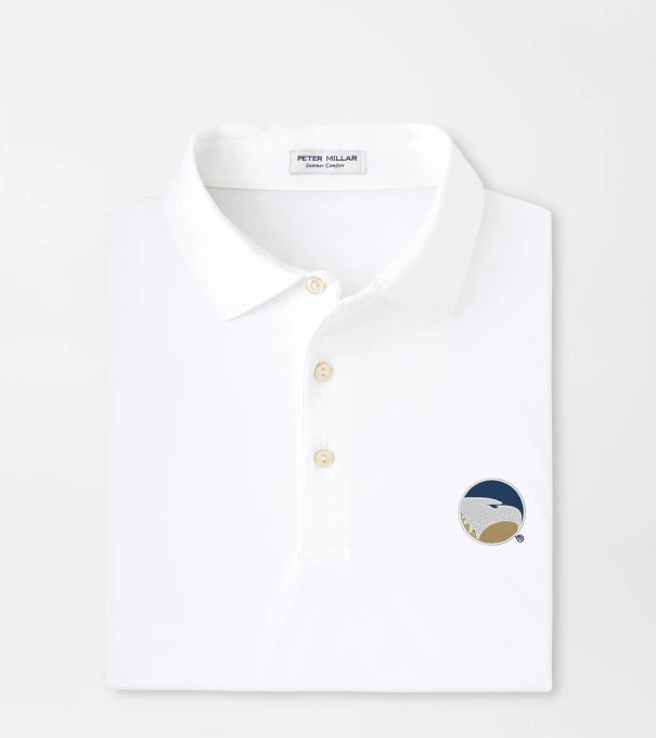 Georgia Southern Eagle Solid Performance Jersey Polo in White