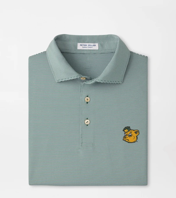 Baylor Vault Jubilee Stripe Performance Polo in Green1