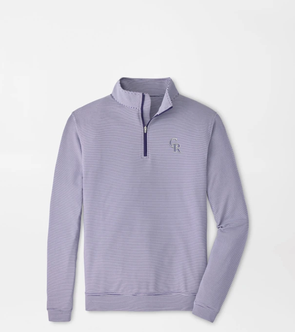 Colorado Rockies Perth Sugar Stripe Performance Quarter-Zip in Purple2/White