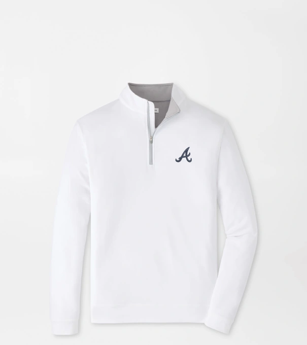 Atlanta Braves Perth Performance Quarter-Zip in White