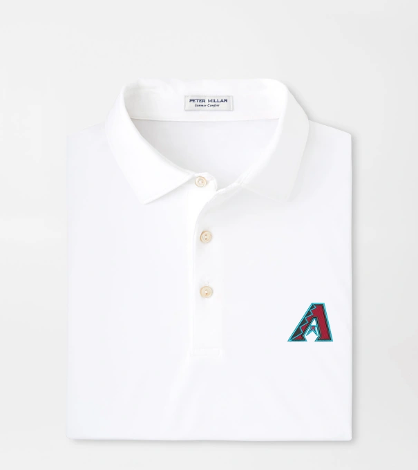 Arizona Diamondbacks Solid Performance Jersey Polo in White