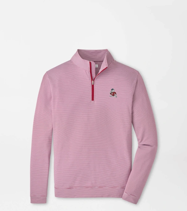 SC State Perth Sugar Stripe Performance Quarter-Zip in Maroon2/White
