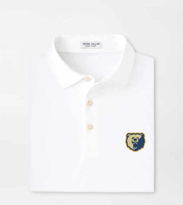 Morgan State Solid Performance Jersey Polo in White