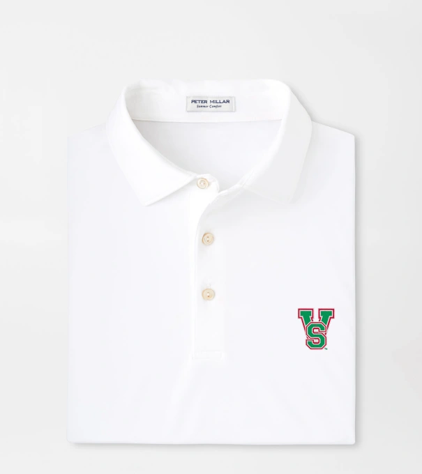 Mississippi Valley State Solid Performance Jersey Polo in White