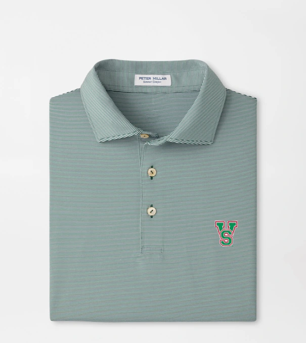 Mississippi Valley State Jubilee Stripe Performance Polo in Green1