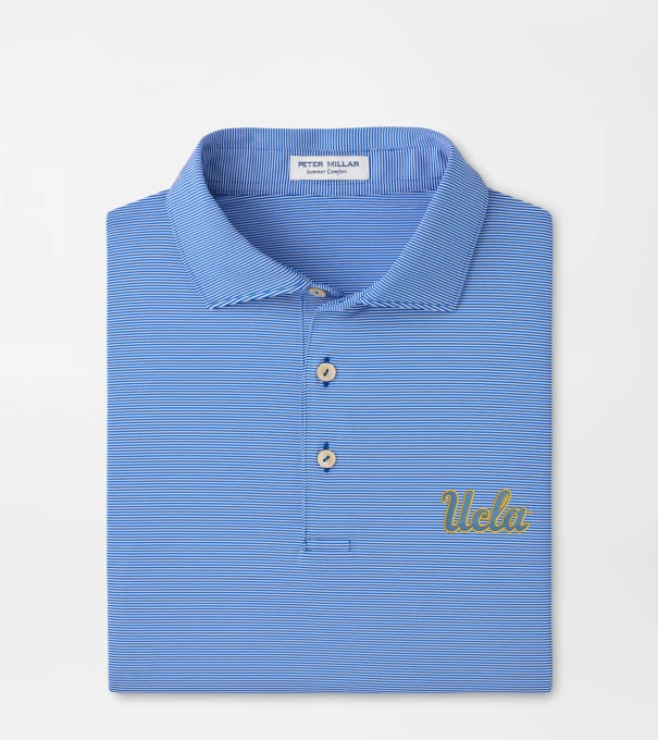 UCLA Jubilee Stripe Performance Polo in Blue3