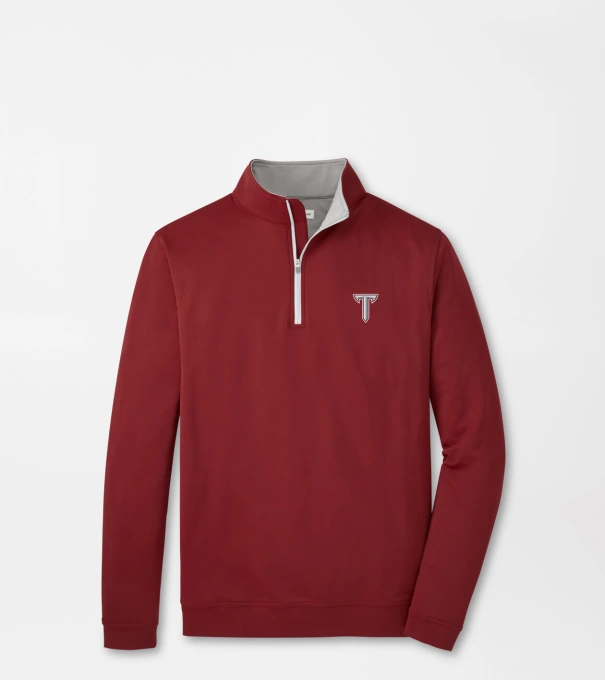 Troy Perth Performance Quarter-Zip in Maroon2