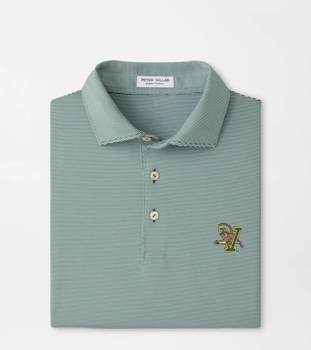 Vermont Jubilee Stripe Performance Polo in Green1