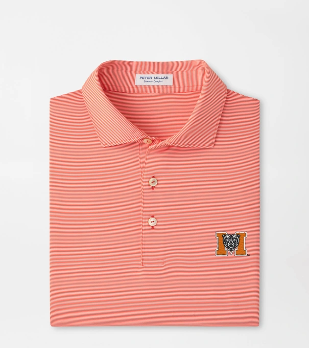 Mercer Jubilee Stripe Performance Polo in Orange6