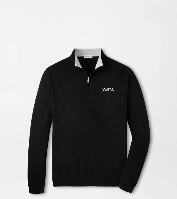 William & Mary Crown Comfort Quarter-Zip Pullover in Black