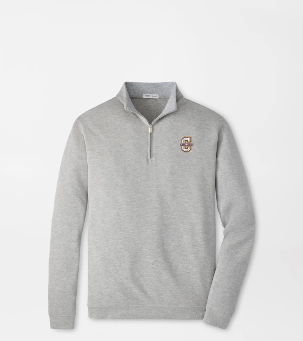 College of Charleston Crown Comfort Quarter-Zip Pullover in Light Grey