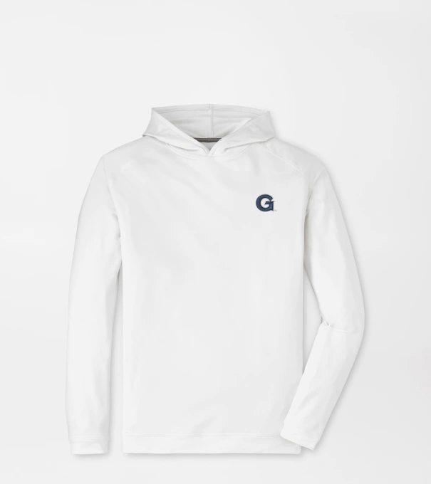 Georgetown Pine Performance Hoodie in White