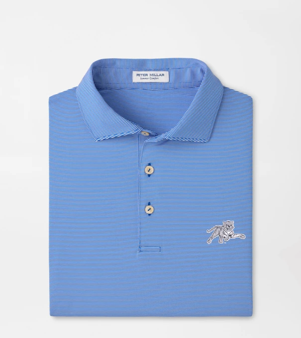 Jackson State Jubilee Stripe Performance Polo in Blue3