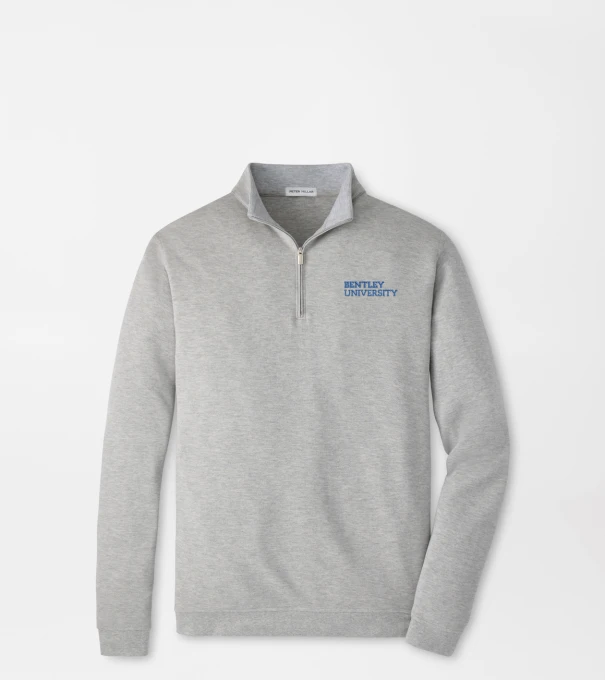 Bentley Crown Comfort Quarter-Zip Pullover in Light Grey