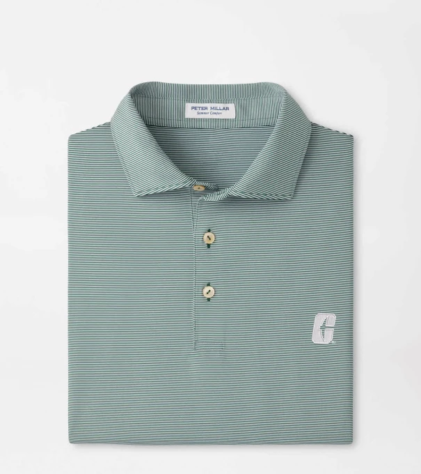 UNC Charlotte Jubilee Stripe Performance Polo in Green1