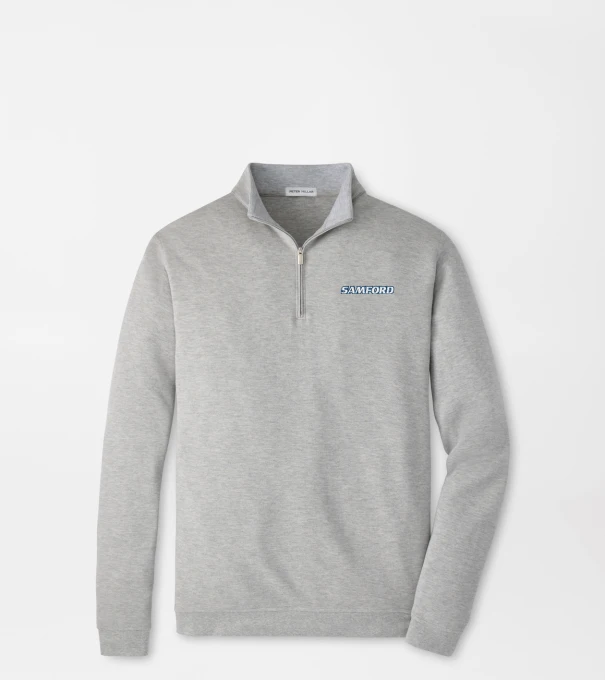 Samford Crown Comfort Quarter-Zip Pullover in Light Grey