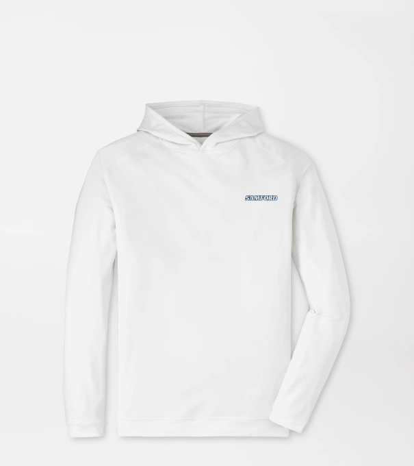 Samford Pine Performance Hoodie in White