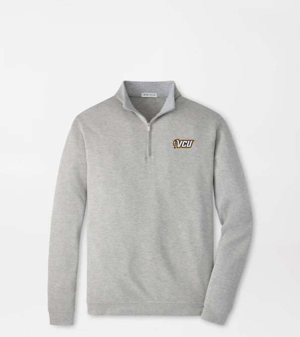 VCU Crown Comfort Quarter-Zip Pullover in Light Grey