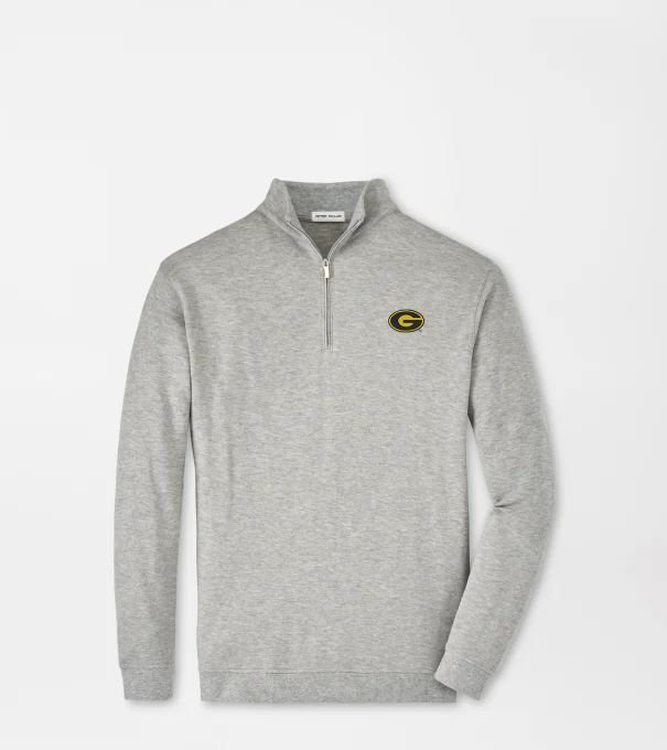 Grambling State Crown Comfort Quarter-Zip Pullover in Light Grey