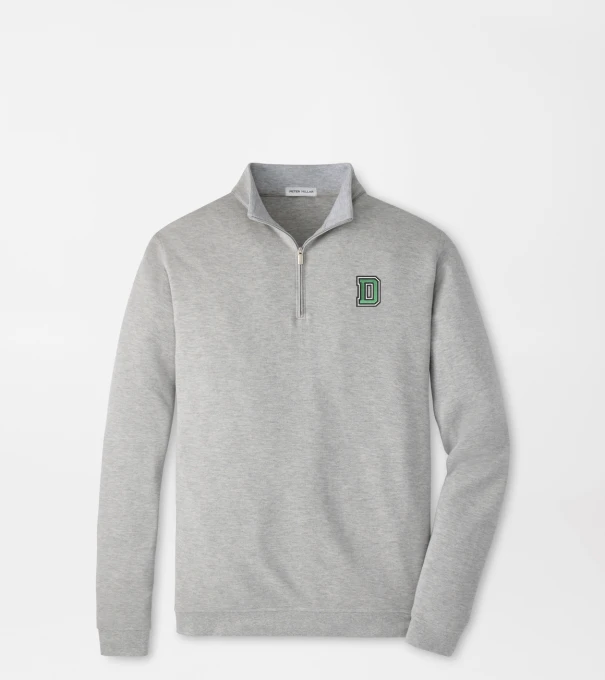Dartmouth Crown Comfort Quarter-Zip Pullover in Light Grey