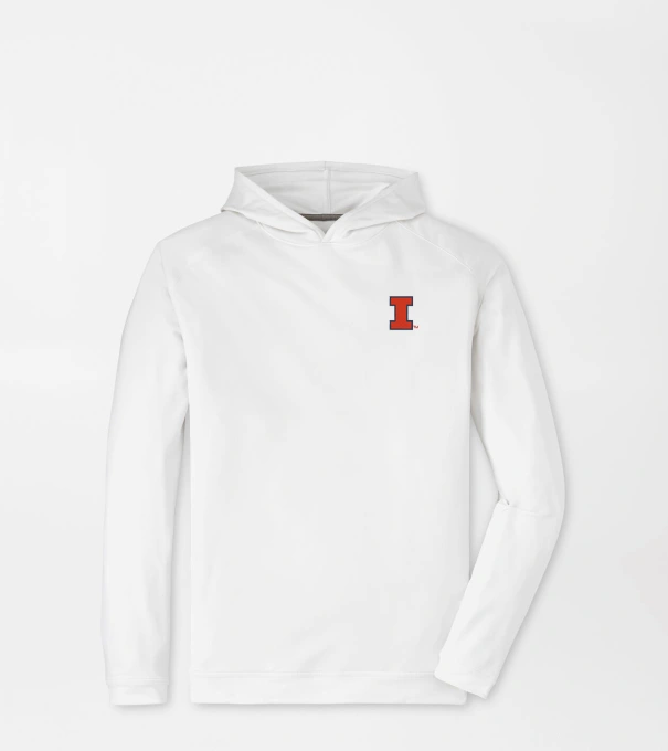 Illinois Pine Performance Hoodie in White