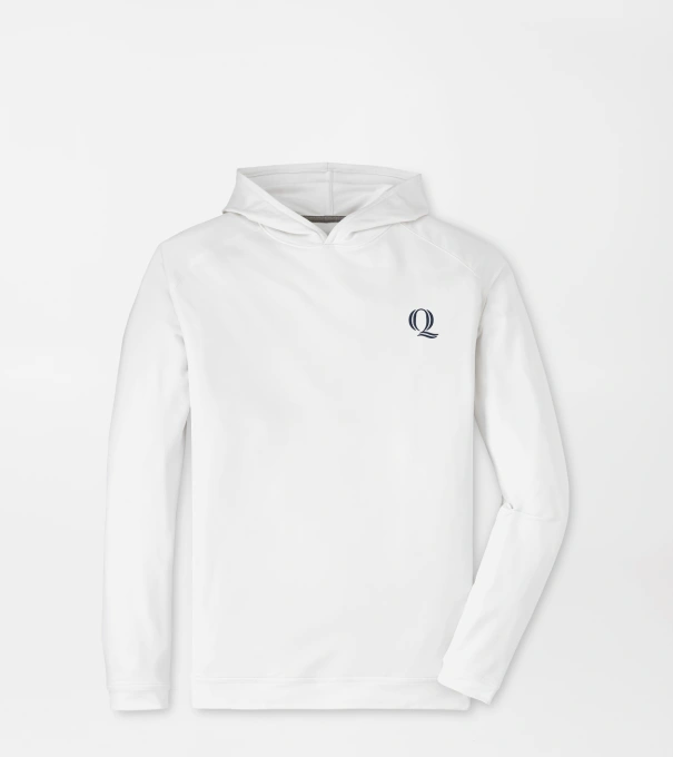 Quinnipiac Pine Performance Hoodie in White
