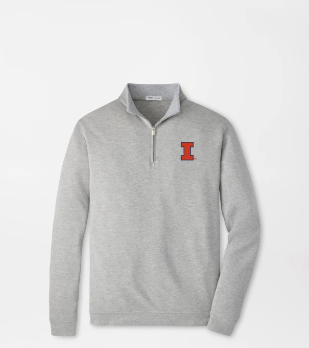Illinois Crown Comfort Pullover in Light Grey