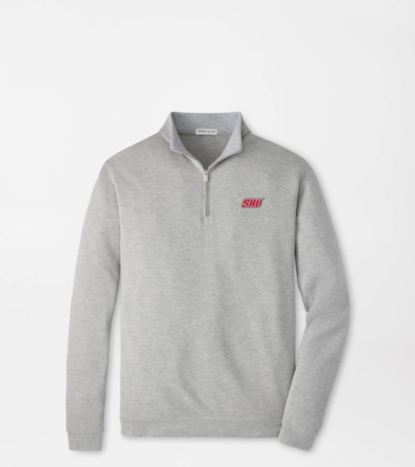 Sacred Heart University Crown Comfort Quarter-Zip Pullover in Light Grey