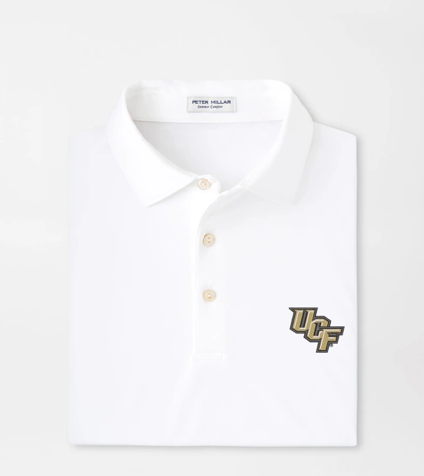 UCF Solid Performance Jersey Polo in White