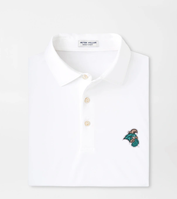 Coastal Carolina Solid Performance Jersey Polo in White