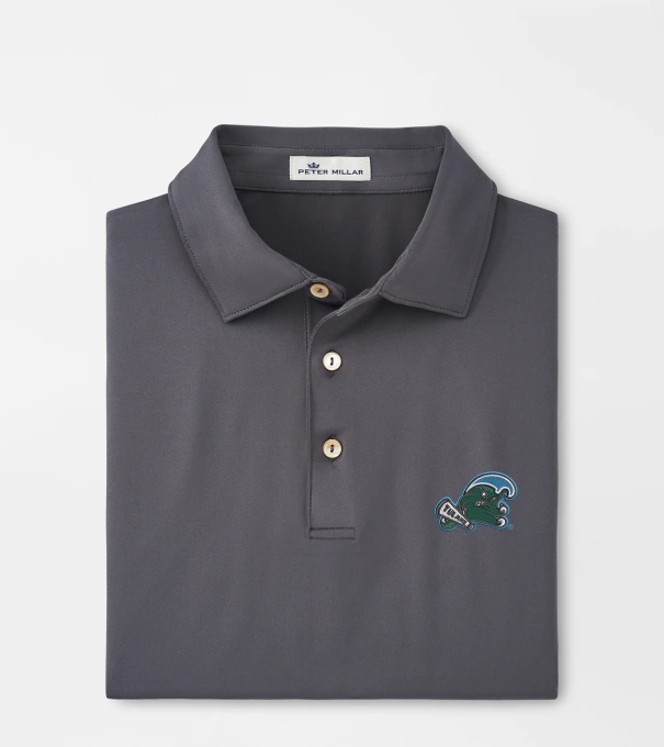 Tulane Green Wave Performance Polo in Iron