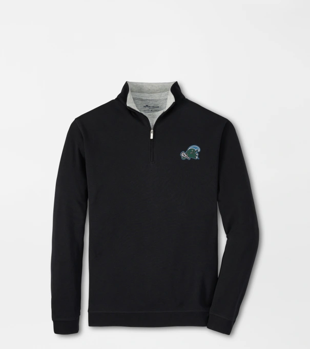 Tulane Green Wave Crown Comfort Pullover in Black