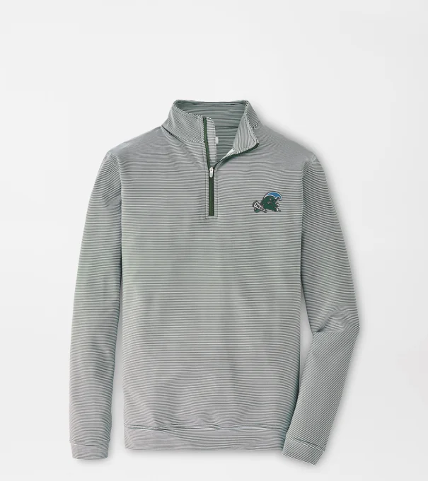 Tulane Green Wave Perth Sugar Stripe Performance Quarter-Zip in Green1/White