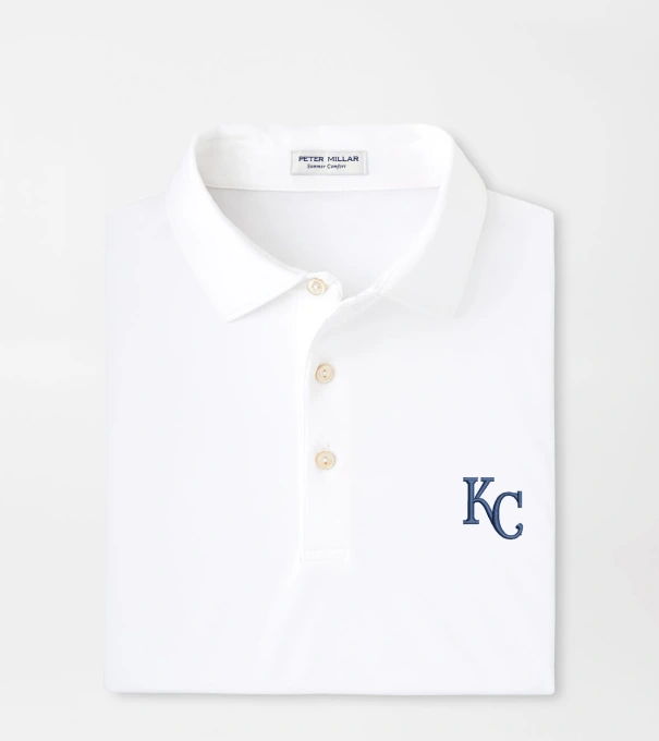 Kansas City Royals Solid Performance Jersey Polo in White