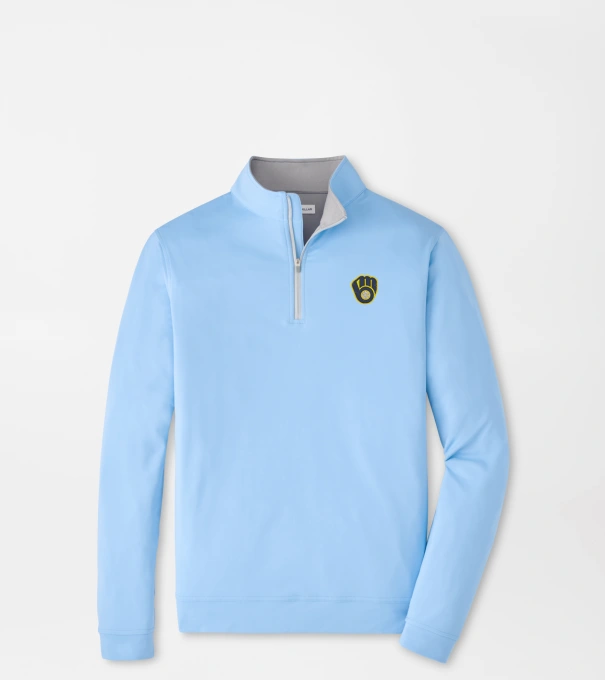Milwaukee Brewers Perth Performance Quarter-Zip in Cottage Blue