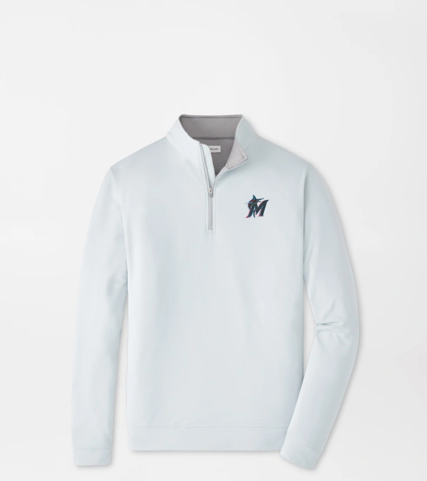 Miami Marlins Perth Performance Quarter-Zip in British Grey