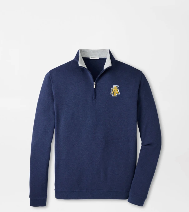 NC A&T Crown Comfort Quarter-Zip Pullover in Navy