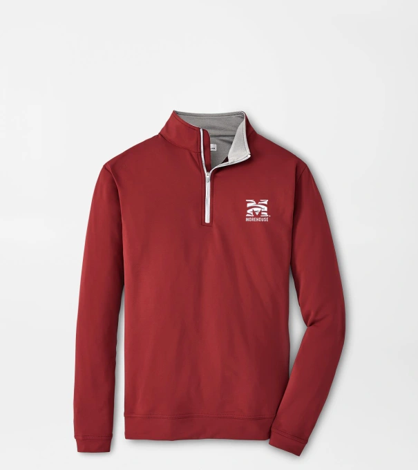 Morehouse College Perth Performance Quarter-Zip in Maroon2