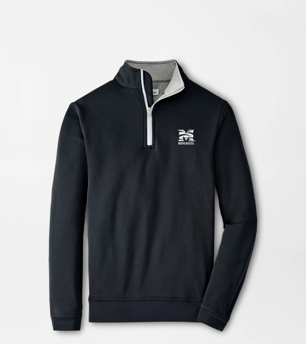 Morehouse College Perth Youth Performance Quarter-Zip in Black