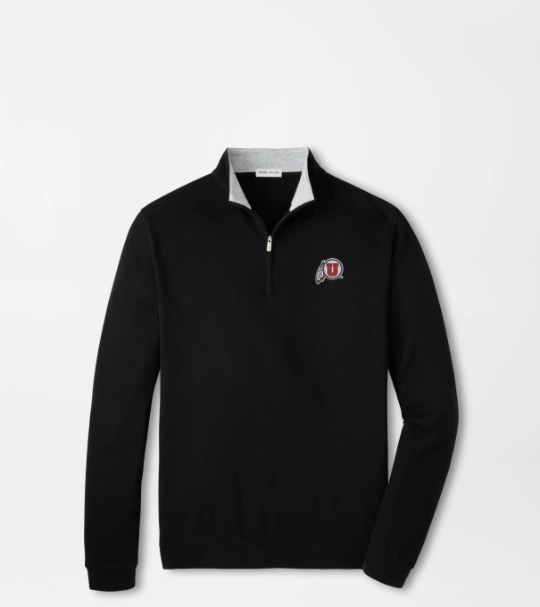 Utah Crown Comfort Quarter-Zip Pullover in Black