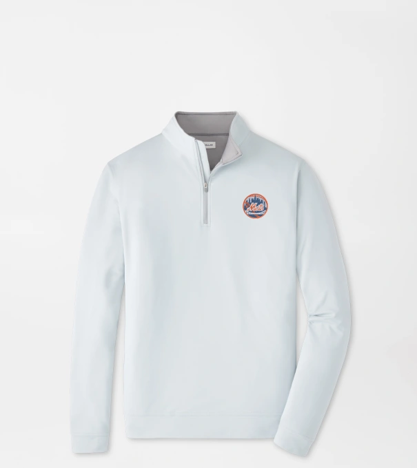 Cooperstown New York Mets Perth Performance Quarter-Zip in British Grey